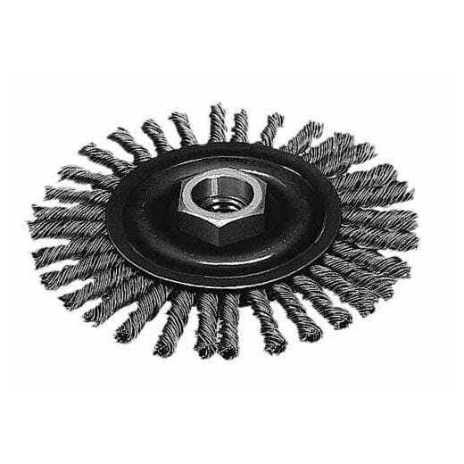 Milwaukee® 48-52-1725 Wheel Brush, 6 in Dia Brush, 3/16 in W Face, 0.023 in Dia Full Cable Twist Knot Filament/Wire, 5/8-11 Arbor Hole